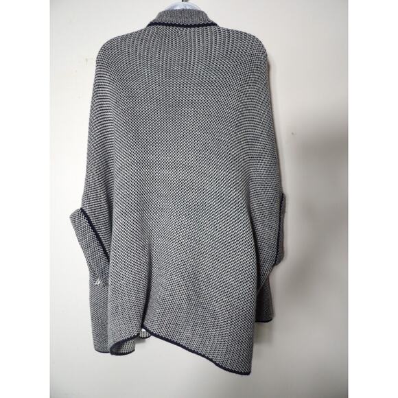 Janice Sweater Cardigan One Size Lagenlook Knit Kimono Style Blue Open Style - Picture 7 of 14